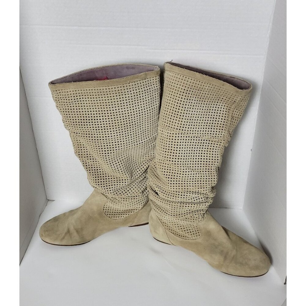 Ugg Slouch Abilene Leather Pull On Knee High Boots Size 9 - Picture 1 of 10